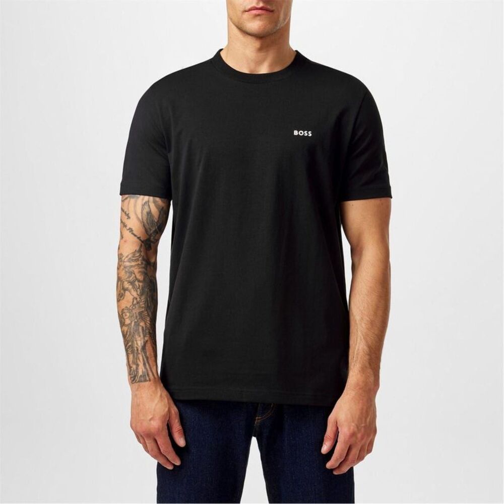 Boss Mens Contrast Logo T-Shirt / Black